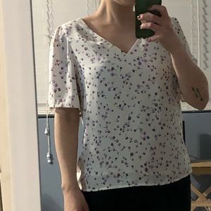 Express V Neck Satin Tee